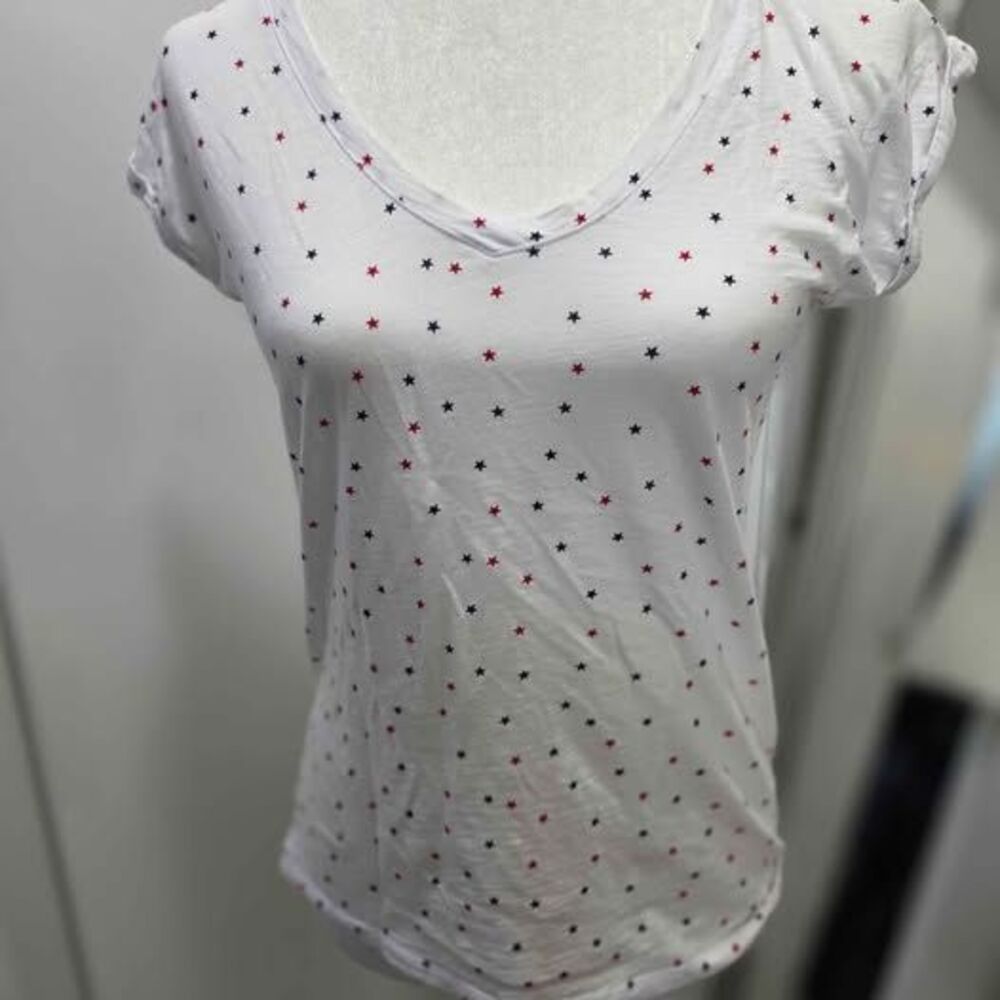 Christian Siriano Star Print V-Neck T-Shirt
